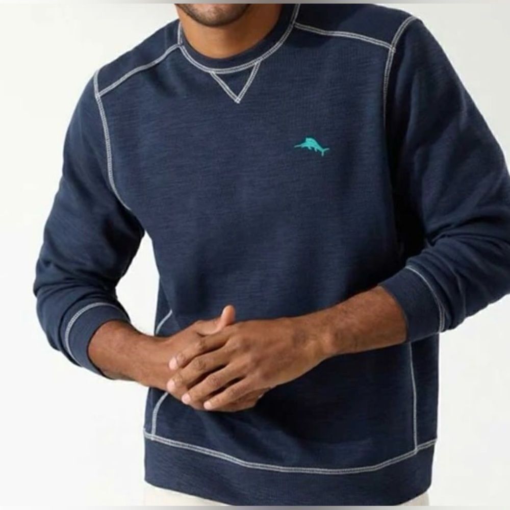 Tommy Bahama Tobago Bay sweatshirt Ocean Deep size XXXL - Picture 2 of 8